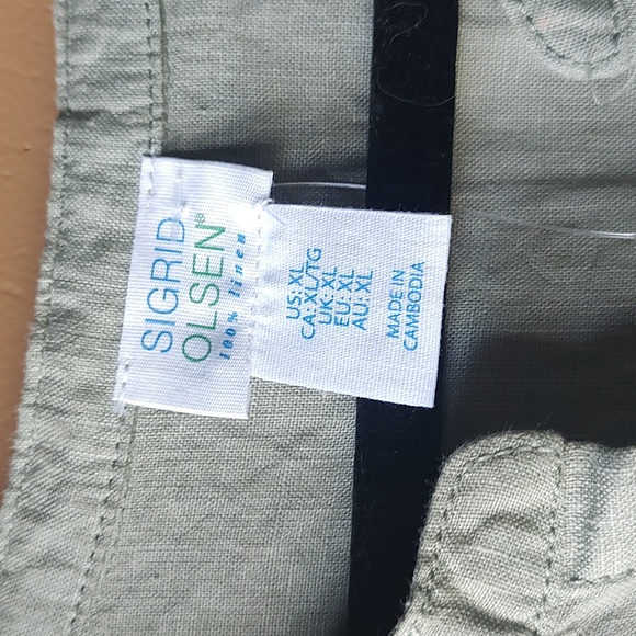 Sigrid Olsen Linen Tunic Top XL - Picture 2 of 7